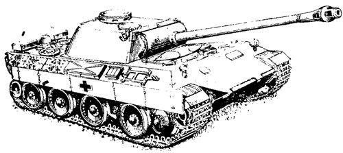 Общий вид танка "Пантера"