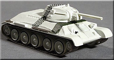 танк т-34 в белой раскраске