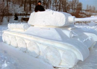 Т-34-85 из снега