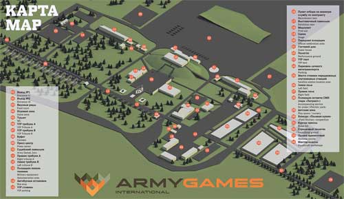 Карта "Армейских международных игр - 2015"
